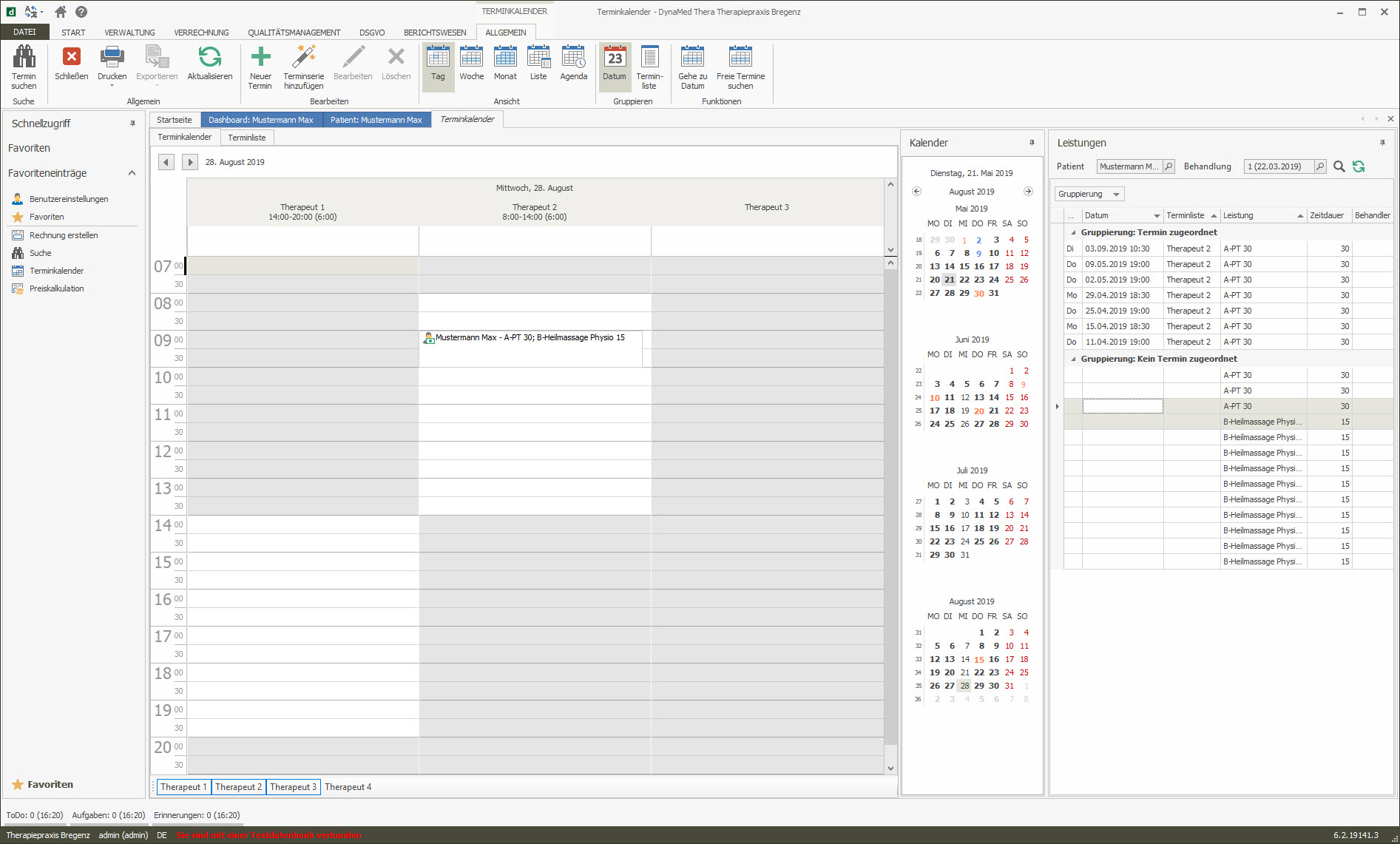 Screenshot 'Terminkalender'